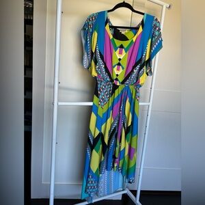 One World Colorful Geometric Patterned Dress